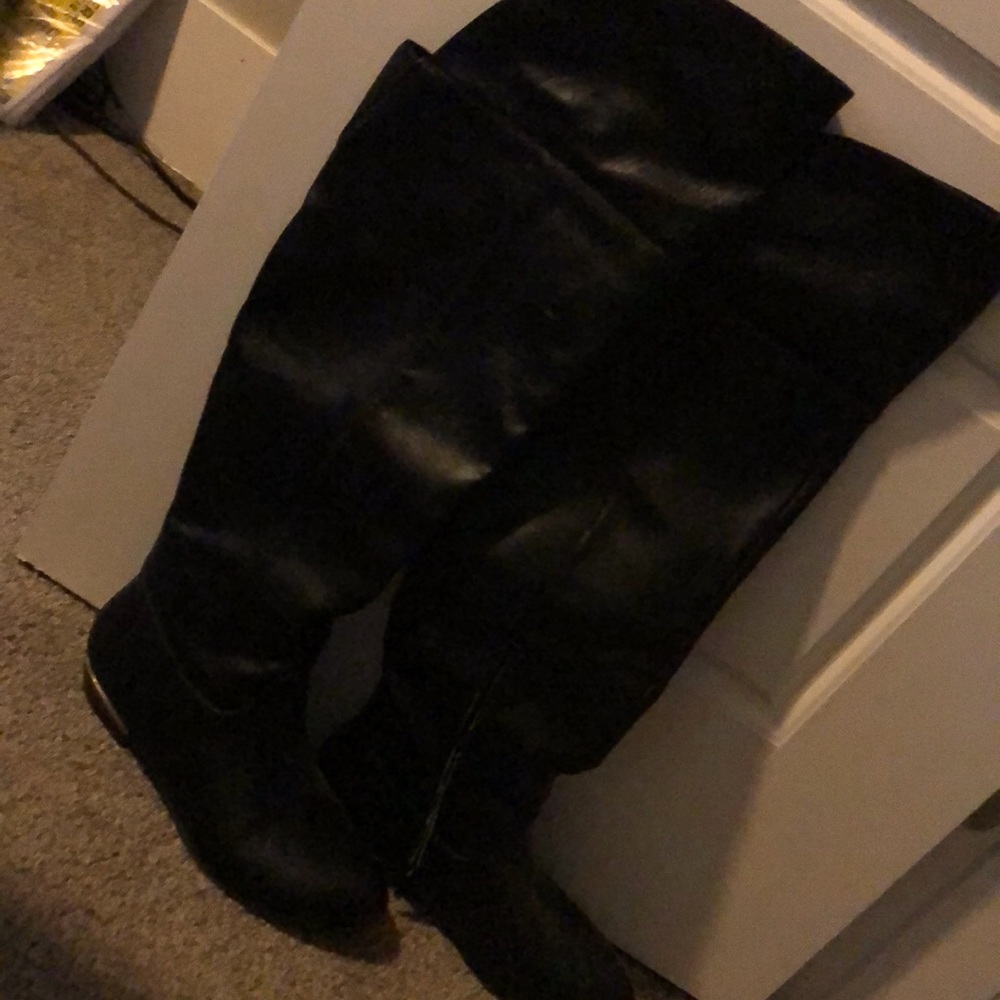 Knee high black boots